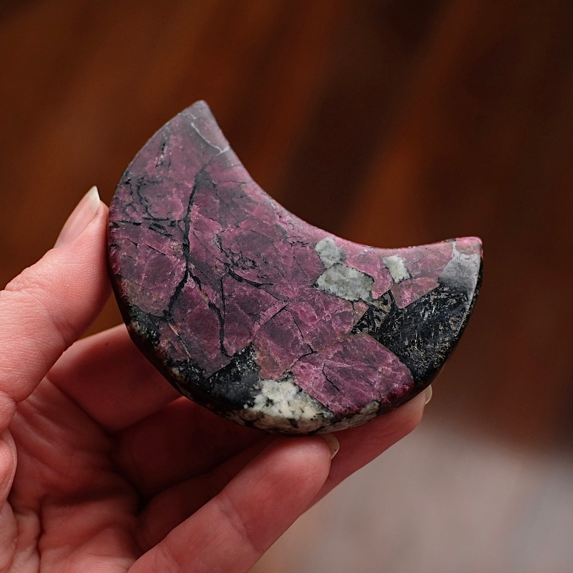 Rare Eudialyte Moon | Eudialite Crystal Moon