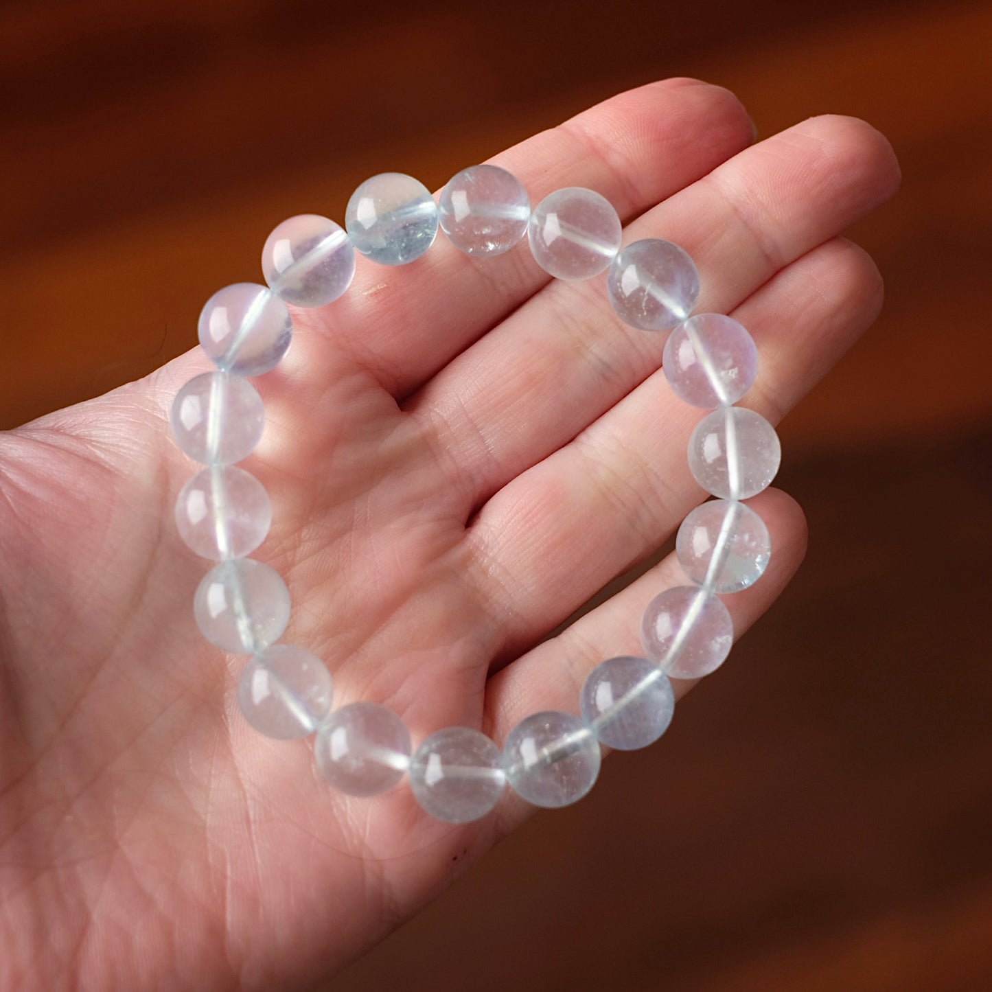Icy Aquamarine Bracelet | Crystal Stretch Bracelet