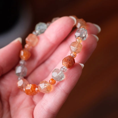 Rare Arusha Sunstone Bracelet | Beryl + Sunstone Crystal Bracelet