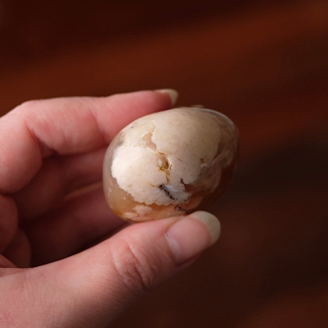 Flower Agate Palm | Flower Agate Crystal Palm Stone