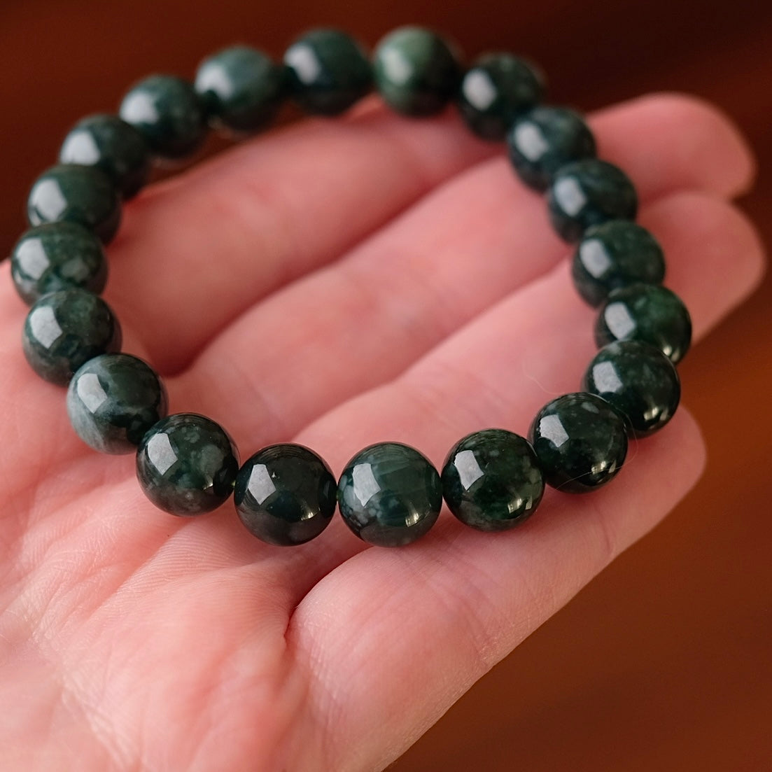 Guatemalan Blue Jadeite Bracelet | Jade Crystal Stretch Bracelet