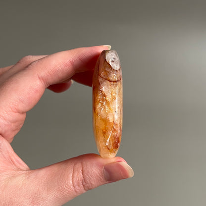 Golden Healer Quartz Moon | Hematoid Quartz Crystal Moon