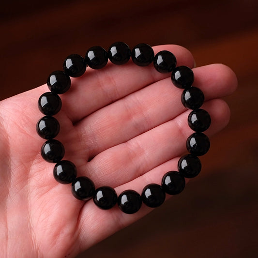 Black Tourmaline Bracelet | Schorl Crystal Bracelet