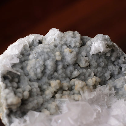 Tabular Calcite & Druzy Chalcedony Cluster | Calcite Crystal Specimen