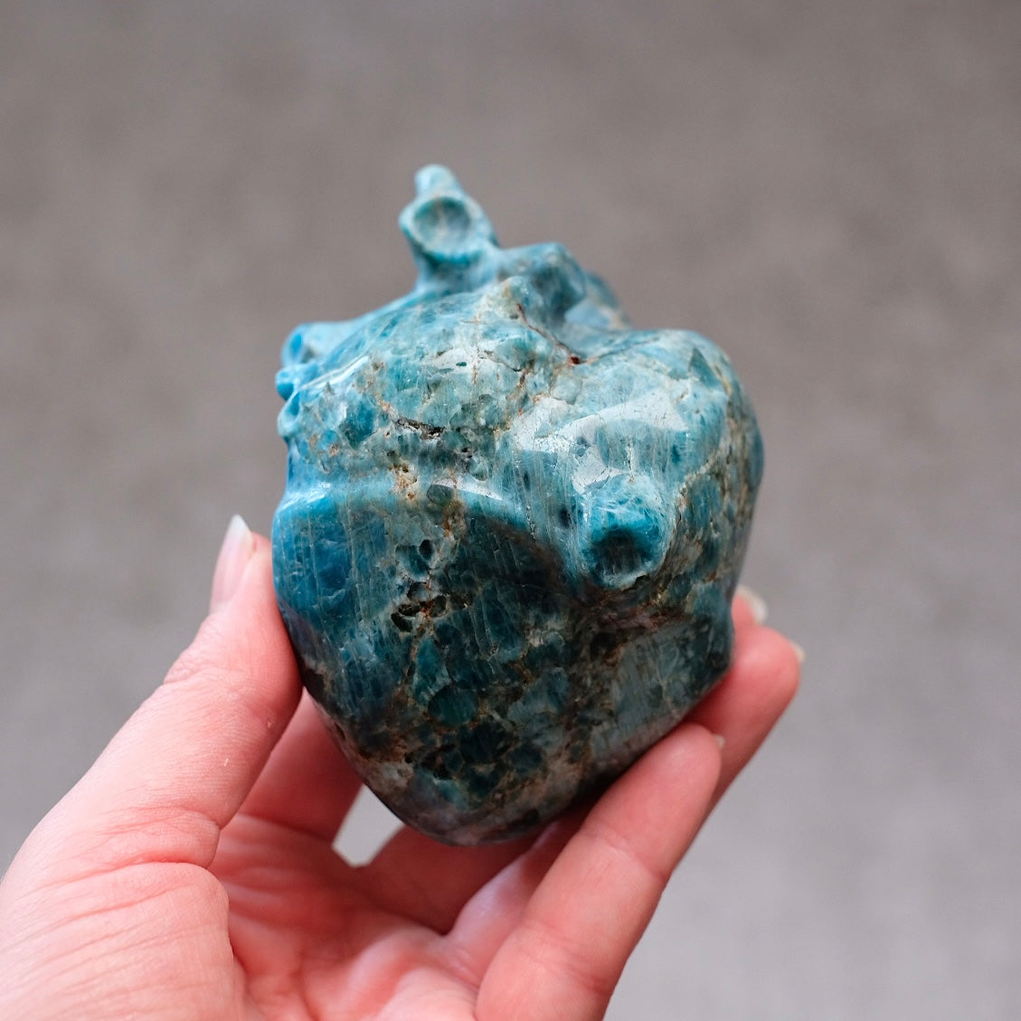 Apatite Anatomical Heart Carving | Human Crystal Heart