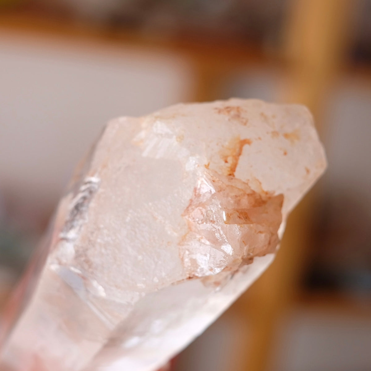 XL Scarlet Temple Lemurian Quartz Point | Pink Lemurian Seed Crystal