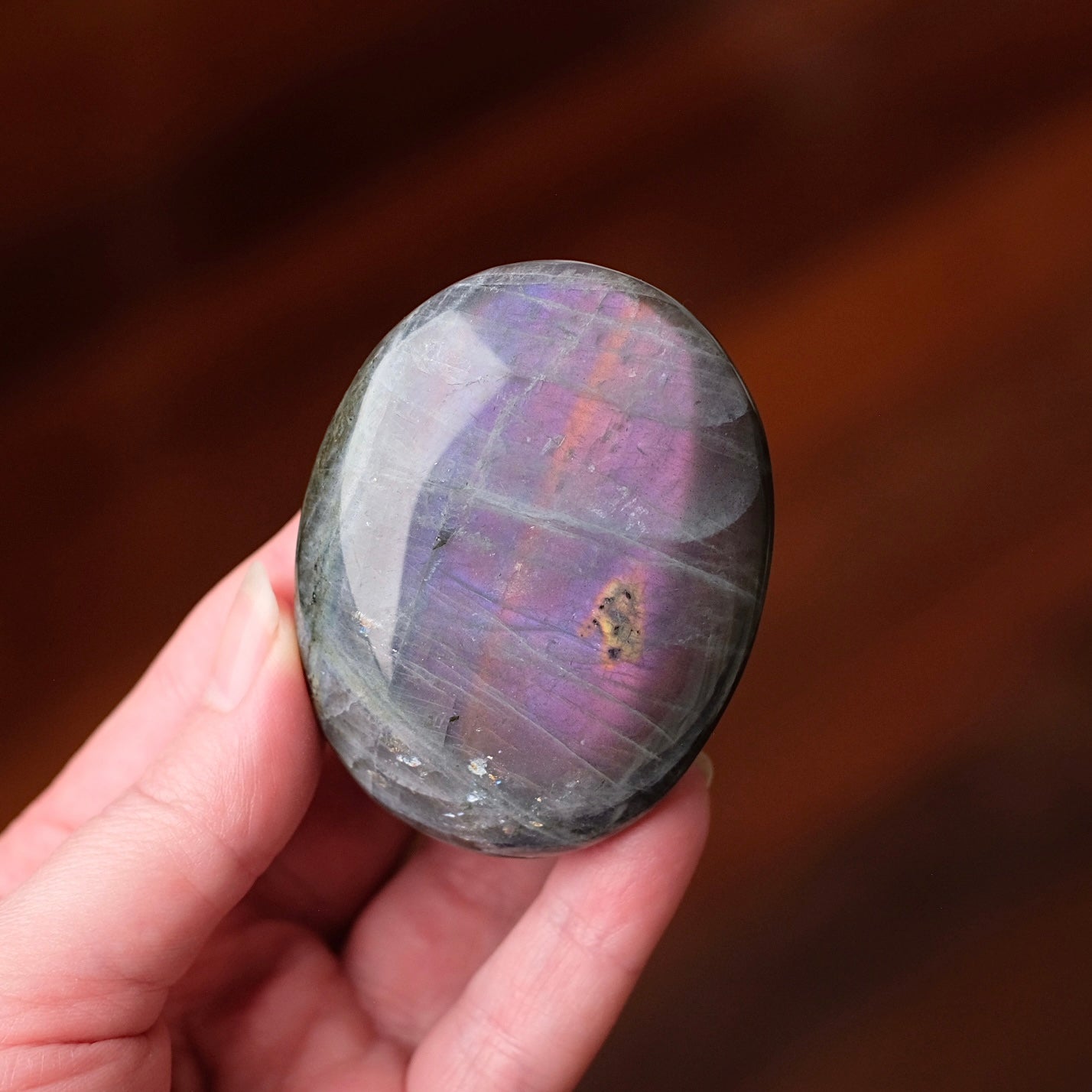 Purple Labradorite Palm | Sunset Labradorite Crystal Palm