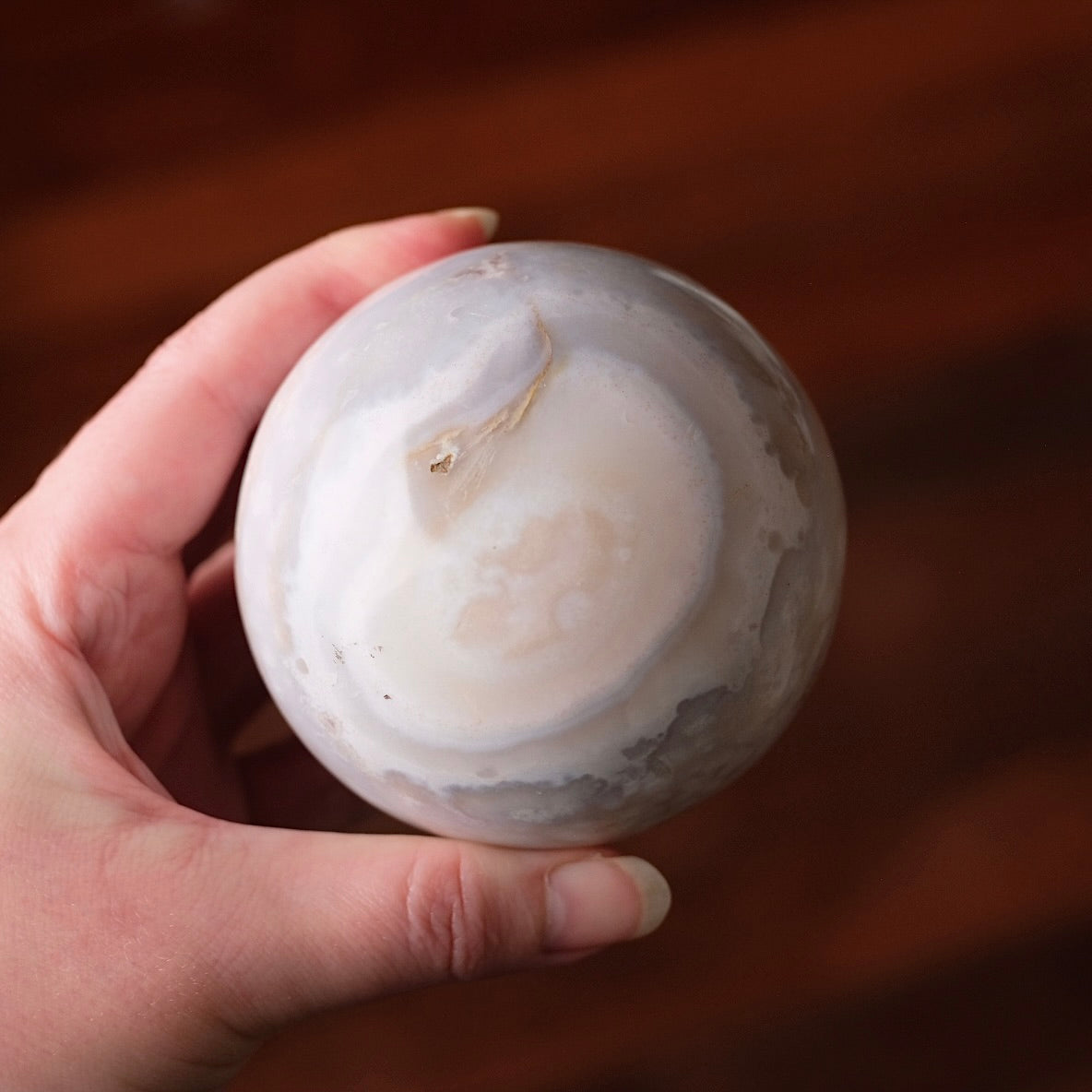 Flower Agate Sphere | Cherry Blossom Agate Crystal Sphere