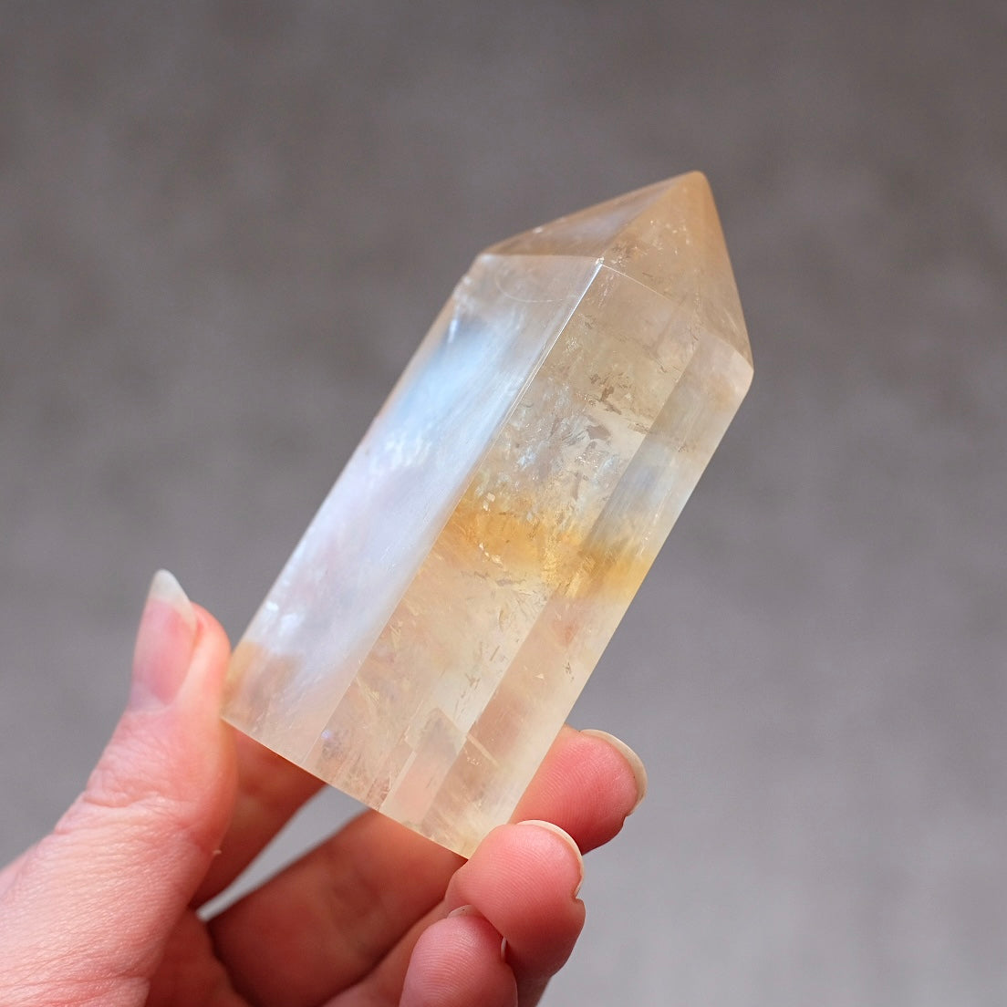 Honey Calcite Tower | Golden Optical Calcite Crystal Point