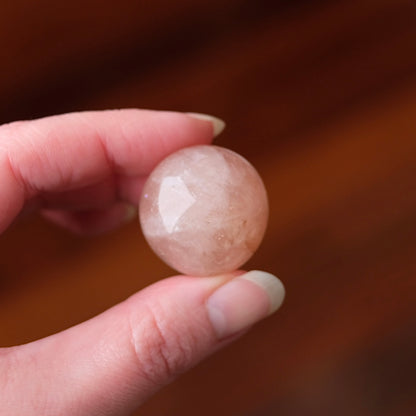 Peach Morganite Sphere | Pink Beryl Crystal Sphere