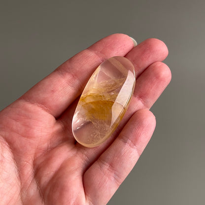 Golden Healer Quartz Palm | Golden Healer Crystal Palmstone