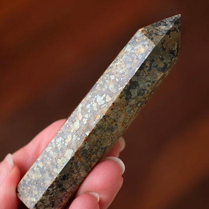 Pyrite in Quartz Tower | Chalcopyrite Crystal Point