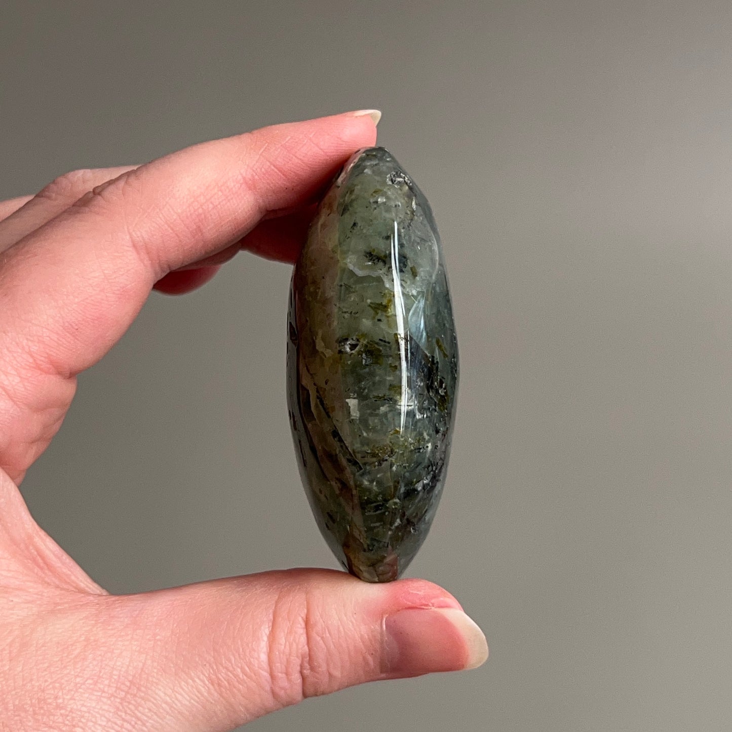 Prehnite Palm | Prehnite & Epidote Crystal Palm