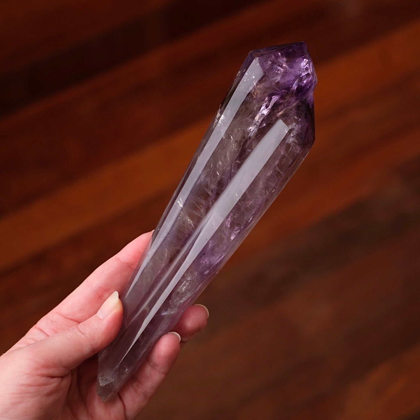 Amethyst Wand + Stand | Polished Amethyst Statement Crystal
