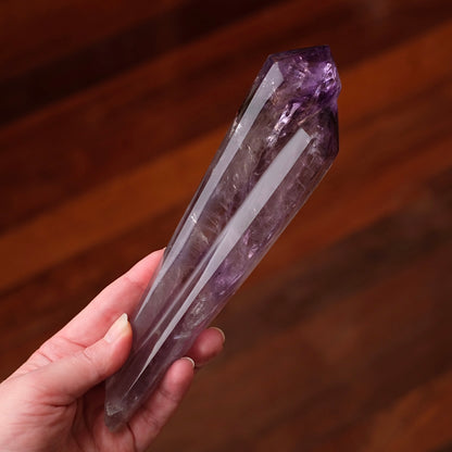 Amethyst Wand + Stand | Polished Amethyst Statement Crystal