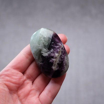 Feather Fluorite Palm | Snowflake Rainbow Fluorite Crystal