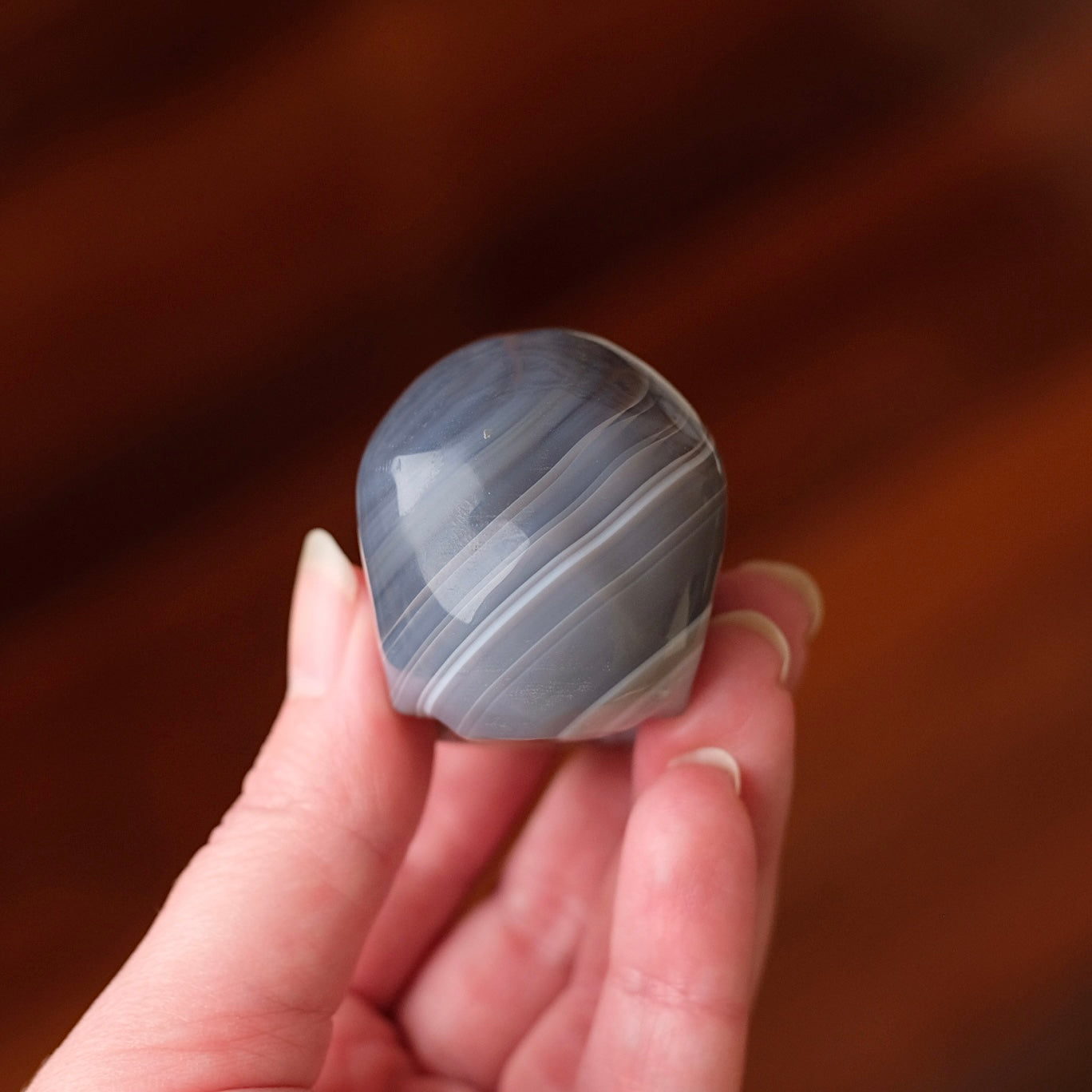Banded Agate Crystal Skull | Quartz Skull Crystal