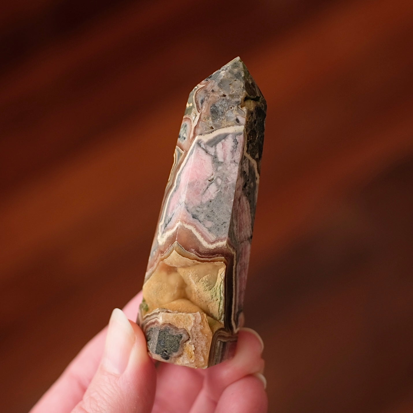 Capillitite Tower | Brown Rhodochrosite Crystal Point