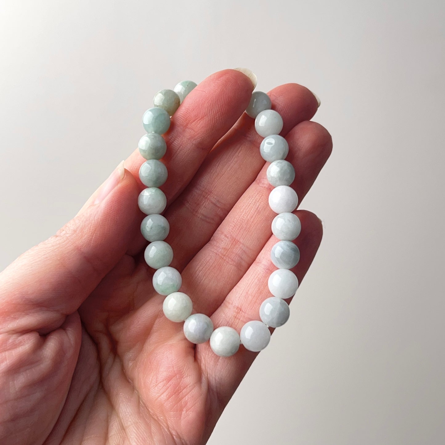 Green Jadeite Bracelet | Burmese Jade Stretch Bracelet