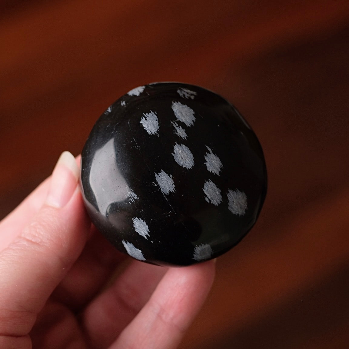 Snowflake Obsidian Palm | Obsidian Crystal Palmstone