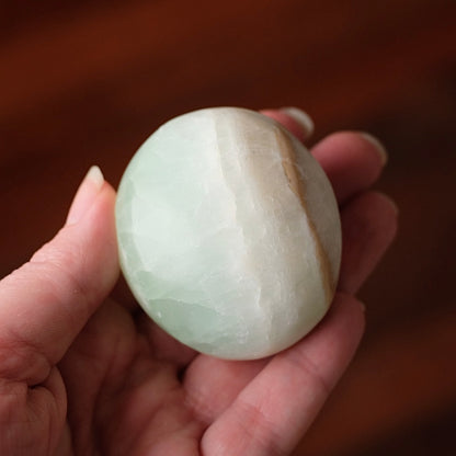 Caribbean Calcite Palm | Blue Calcite Crystal Palmstone
