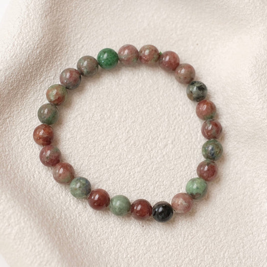 Eclogite Bracelet | Eclogite Garnet Crystal Bracelet