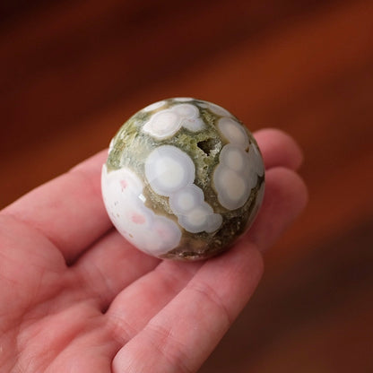8th Vein Ocean Jasper Sphere | Orbicular Jasper Crystal Sphere