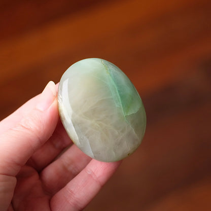 Garnierite Palm | Green Moonstone Crystal Palm Stone