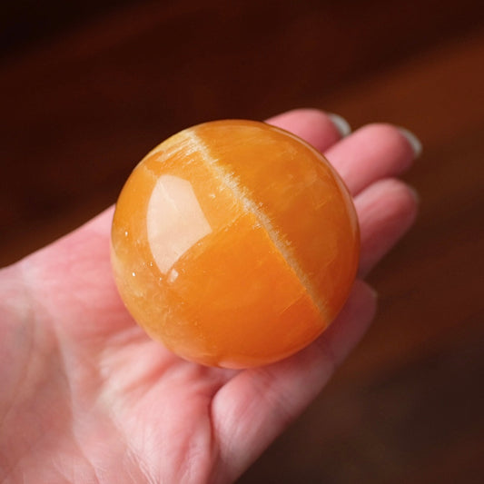 Orange Calcite Sphere | Calcite Crystal Sphere