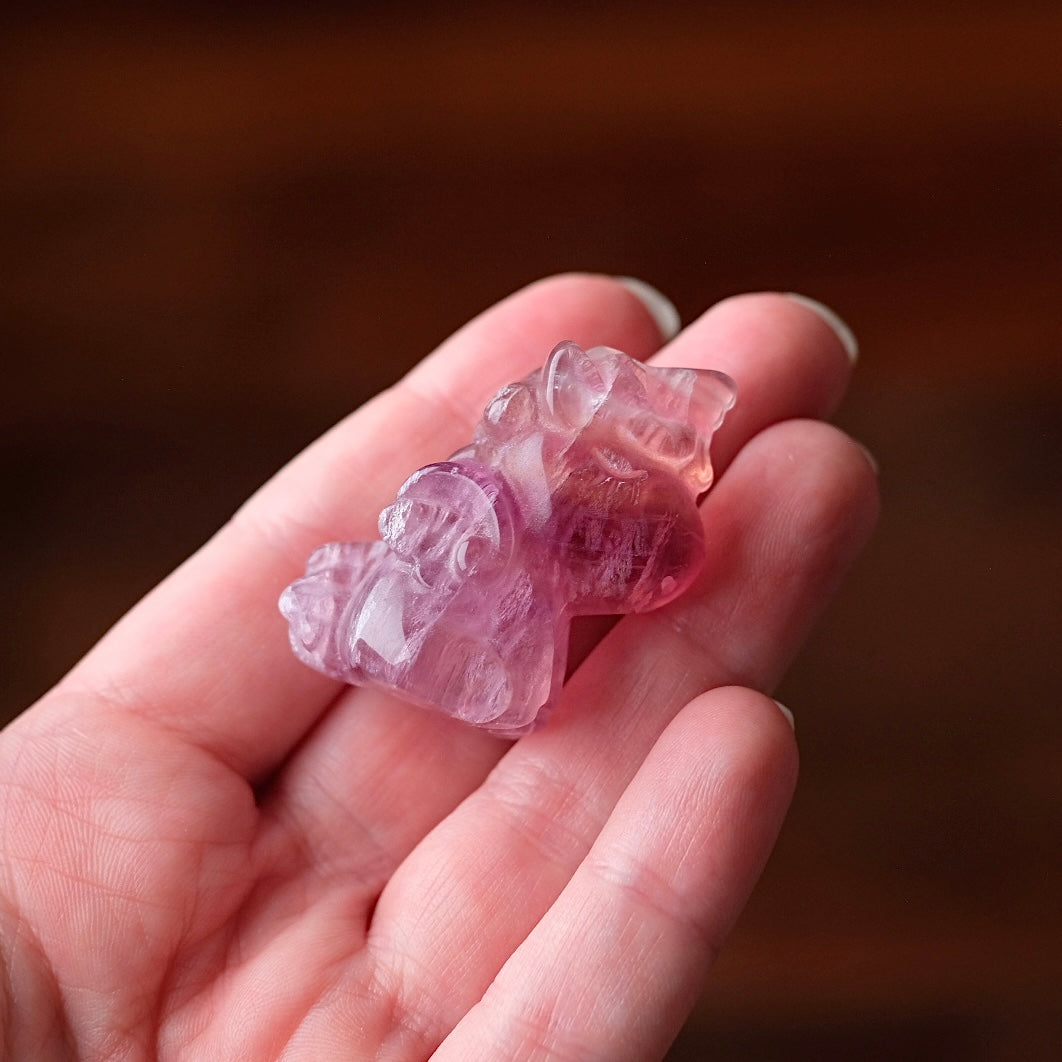 Fluorite Unicorn Carving | Baby Unicorn Rainbow Fluorite Animal