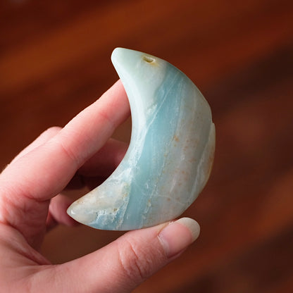Azumar Moon | Teal Quartz Crystal Moon