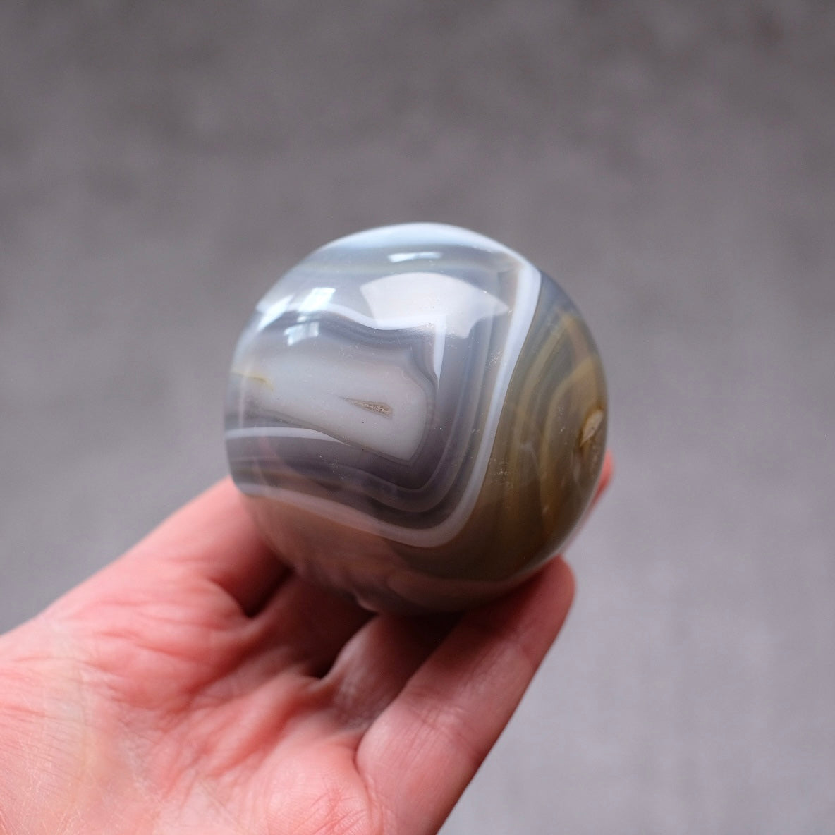 Banded Agate Sphere | Striped Agate Crystal Sphere