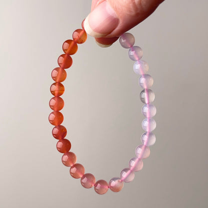 Yanyuan Agate Bracelet | Pink Agate Crystal Stretch Bracelet