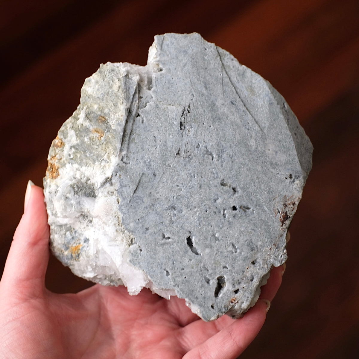 Tabular Calcite & Druzy Chalcedony Cluster | Calcite Crystal Specimen