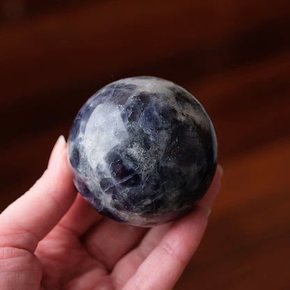 Blood Iolite Sphere | Sunstone Iolite Crystal Sphere