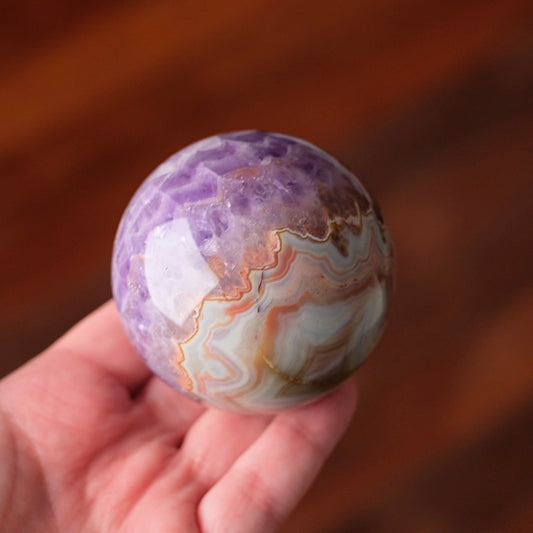 Amethyst Crazy Lace Agate Sphere | Amethyst Lace Agate Crystal Sphere