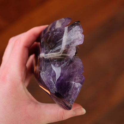 Amethyst Flower | Chevron Amethyst Crystal Rose Carving