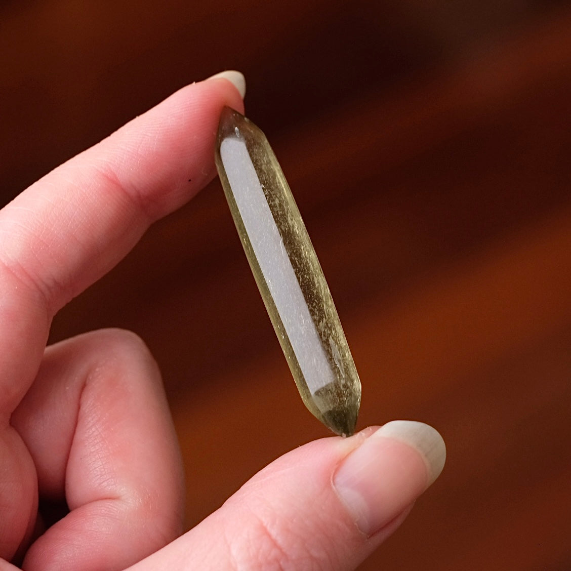 Libyan Desert Glass DT Point | Double Terminated Crystal Point