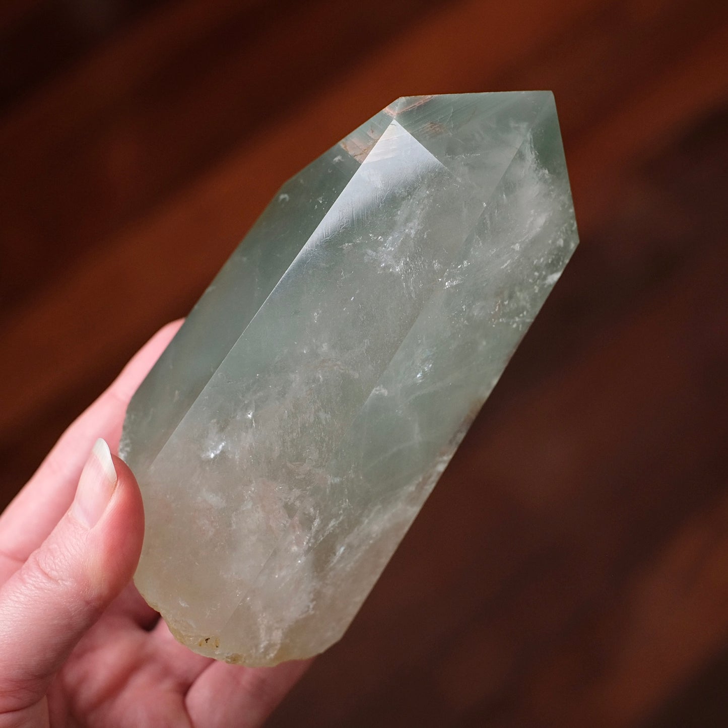 XL Chlorite Quartz Point | Phantom Quartz Crystal