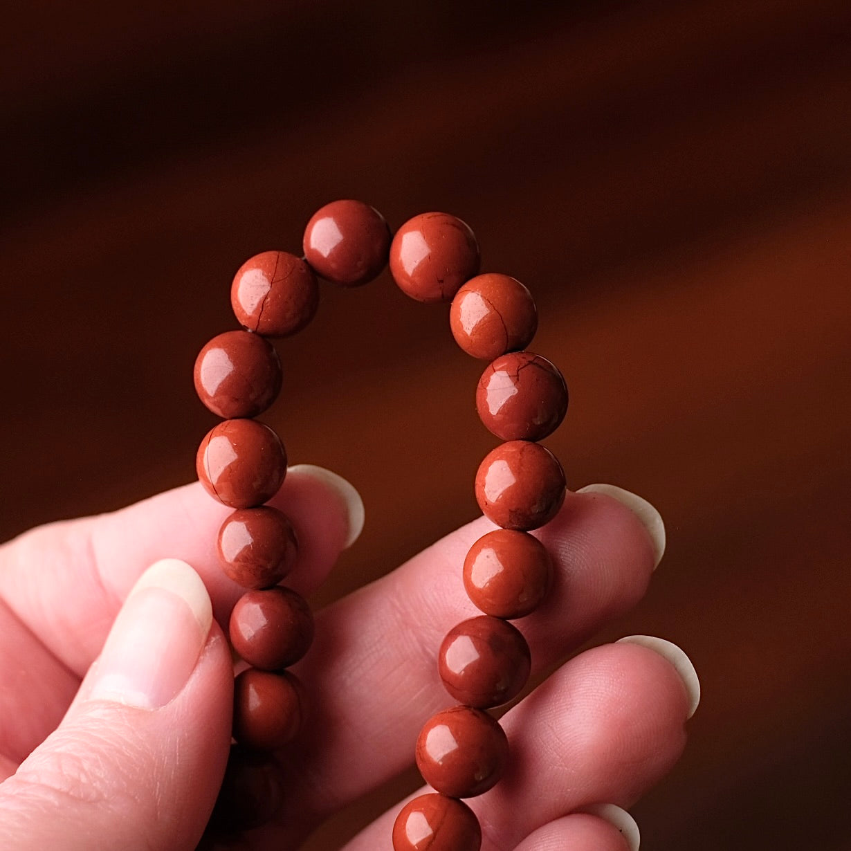 Red Jasper Bracelet | Crystal Stretch Bracelet