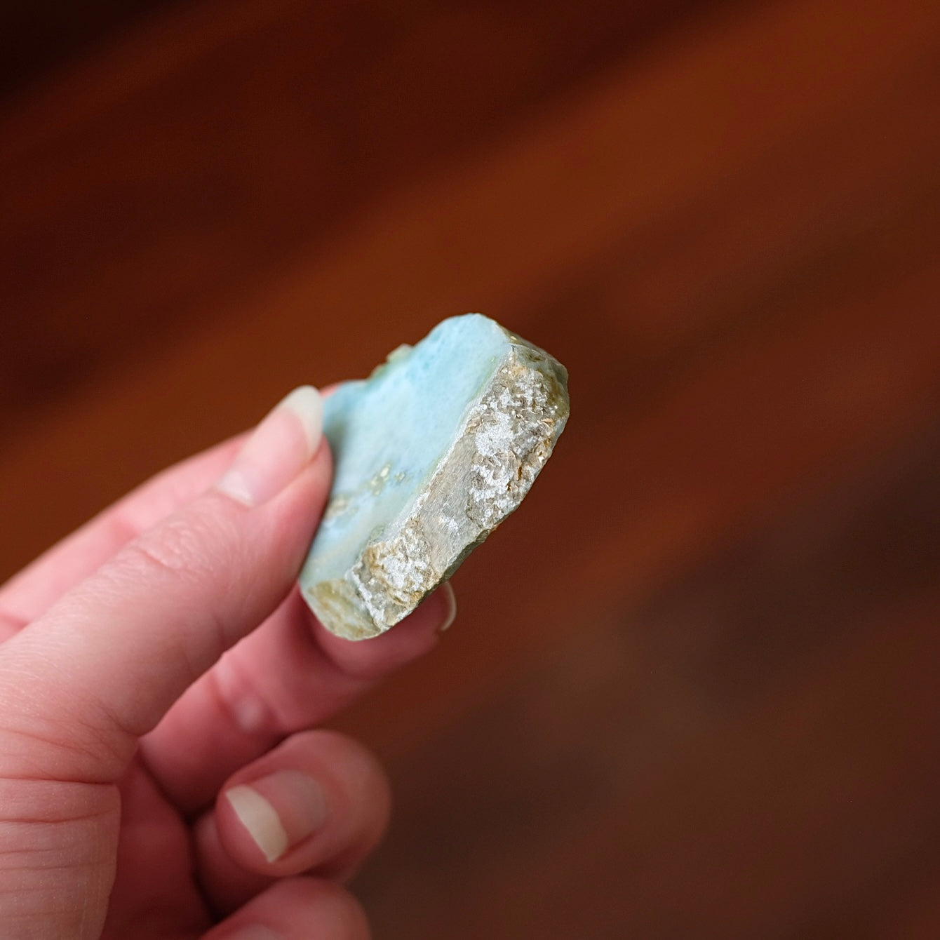Larimar Slab | Polished Larimar Crystal Slice 1