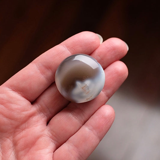 Orca Agate Pocket Stone | Agate Crystal Palm Stone