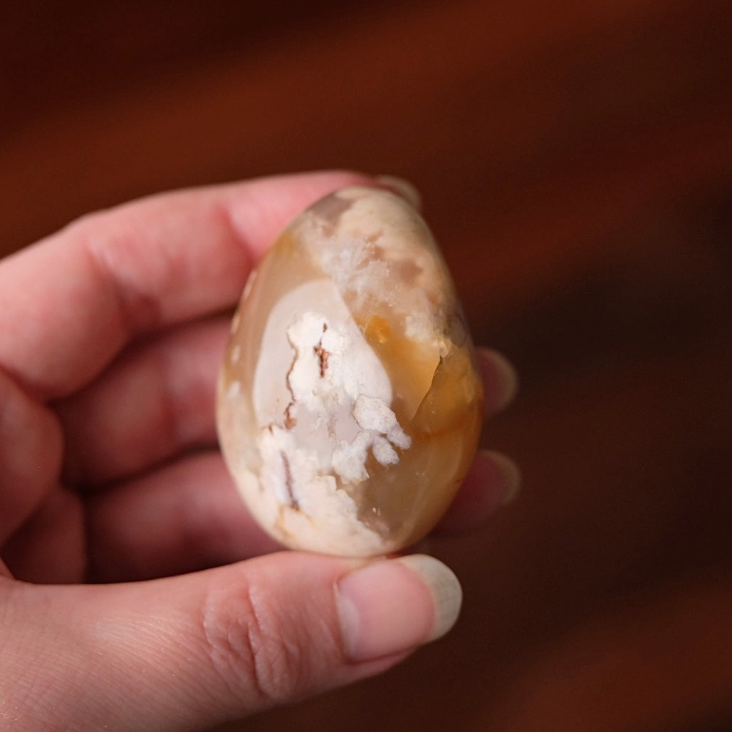 Flower Agate Palm | Flower Agate Crystal Palm Stone