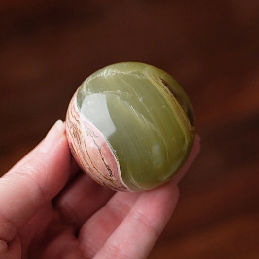 Green Calcite Sphere | Green Onyx Crystal Sphere