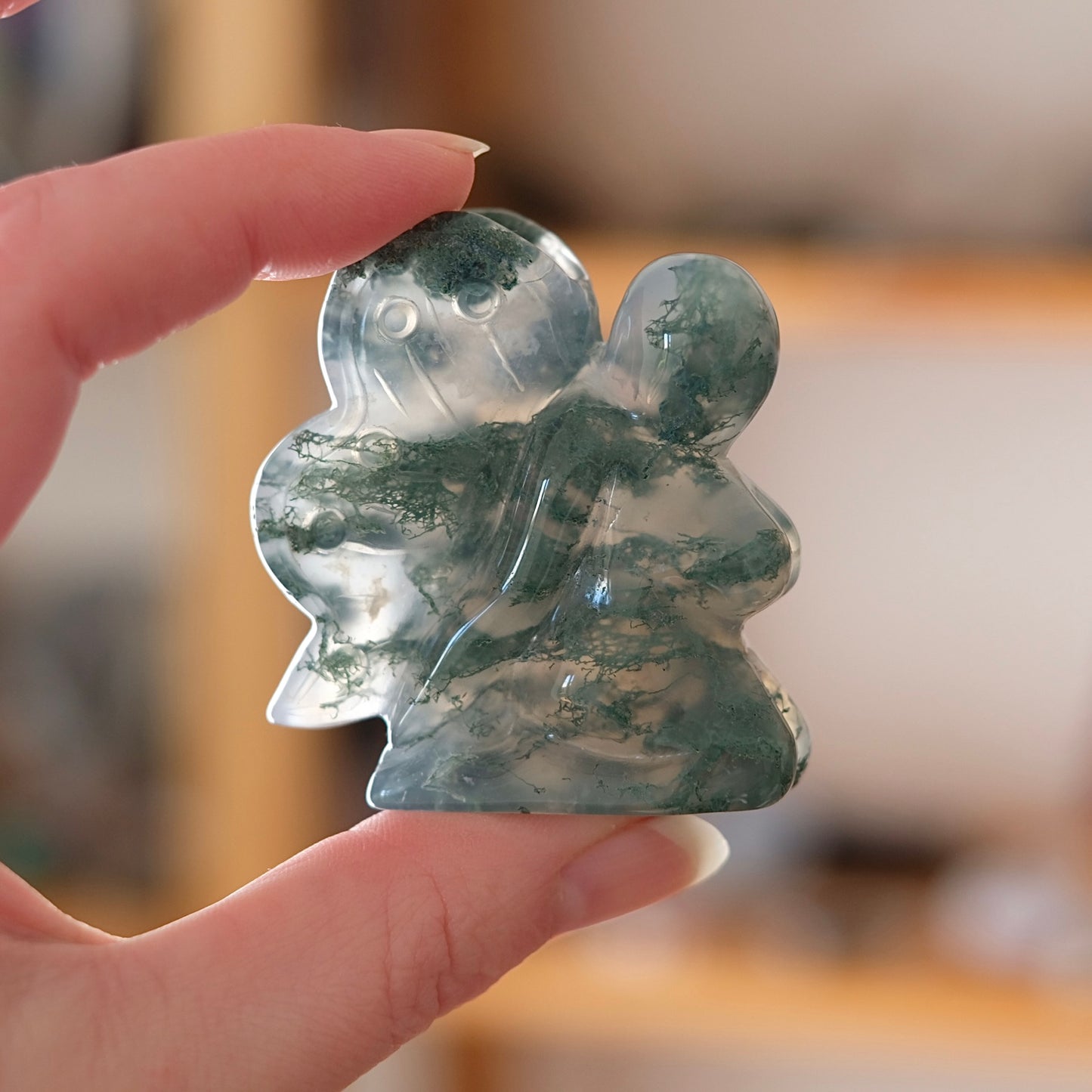 Moss Agate Fairy | Crystal Fairy Carving