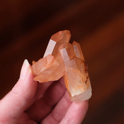 Tangerine Quartz Cluster | Orange Quartz Crystal Specimen