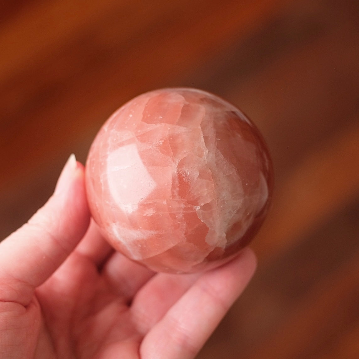 Rose Calcite Sphere | Calcite Crystal Sphere