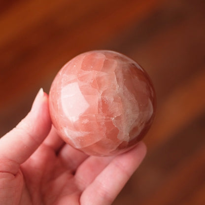 Rose Calcite Sphere | Calcite Crystal Sphere