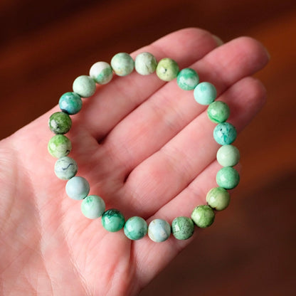 Variscite Bracelet | Green Variscite Crystal Stretch Bracelet