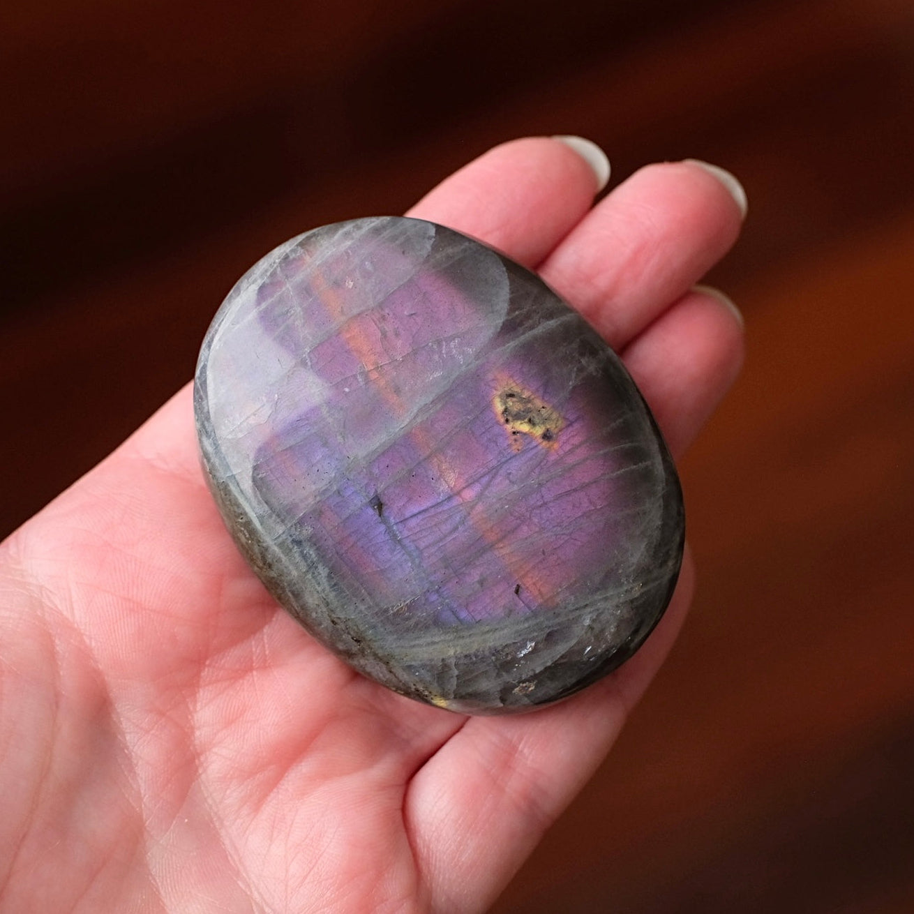 Purple Labradorite Palm | Sunset Labradorite Crystal Palm